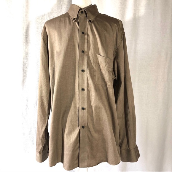 Men’s Jos. A. Bank Brown Tailored Fit Casual Shirt - Picture 2 of 8